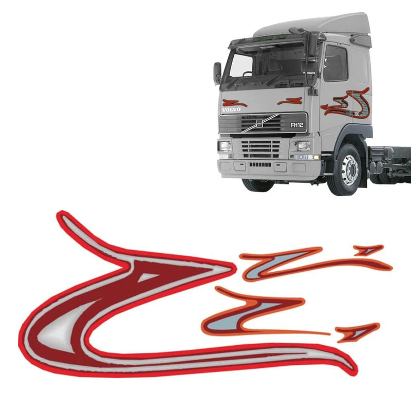 Faixa Lateral Adesiva Volvo NH FH 2000 - Jogo Completo