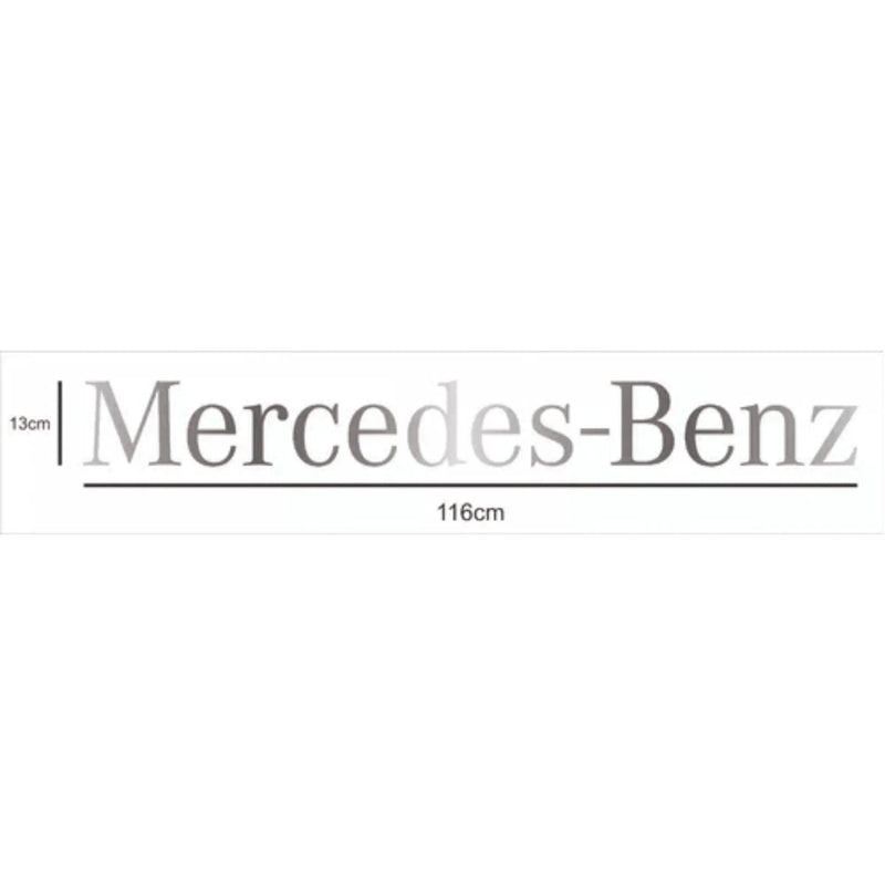 Adesivo Quebrasol Mercedes-Benz Prateado Tapa Sol