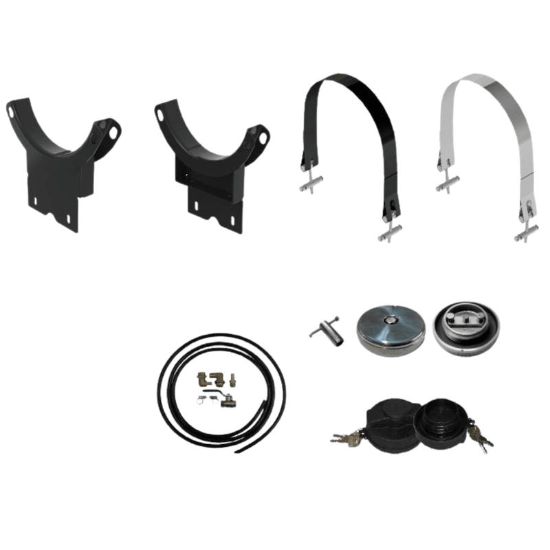 Tanque Combustível Auxiliar Inox 350L Oval Completo Caminhão