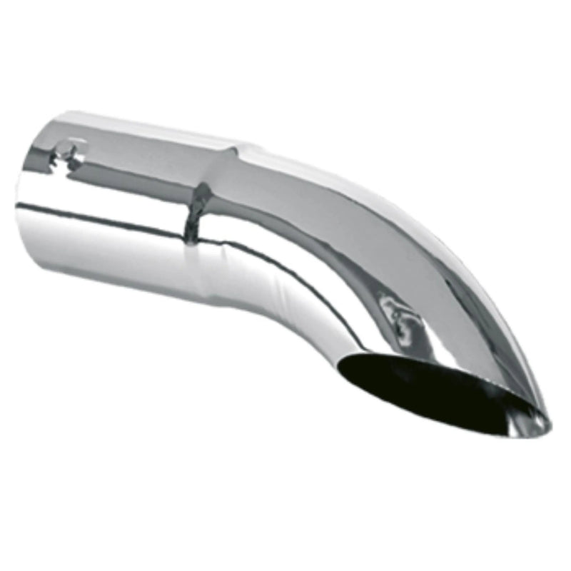 Ponteira Cromada Curva Escapamento Caminhão 2 a 5,5 Pol