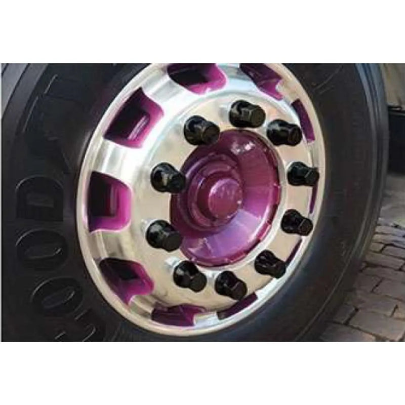 Capa Porca Roda Black 32mm 33mm Kit 10 Unidades Caminhão