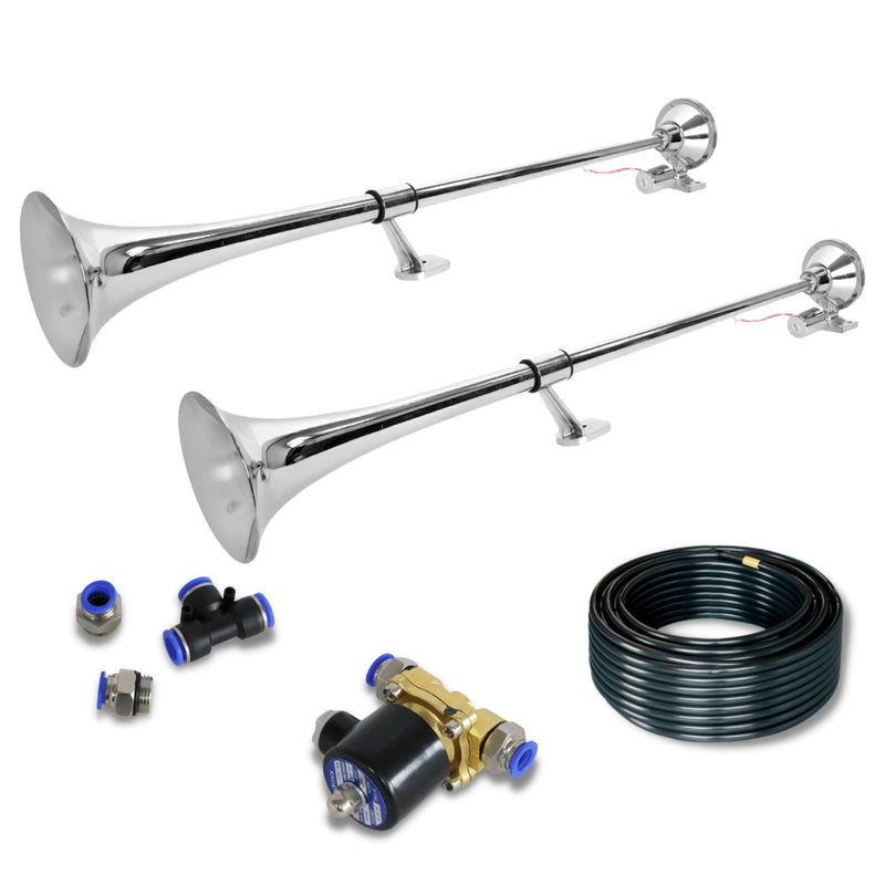 Kit Buzina Marítima 1m com Válvula Solenoide 12mm Caminhão