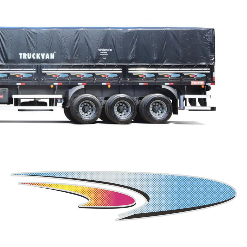 Faixa Adesiva Carreta Mercedes-Benz 1620/1621 2004 27 Peças