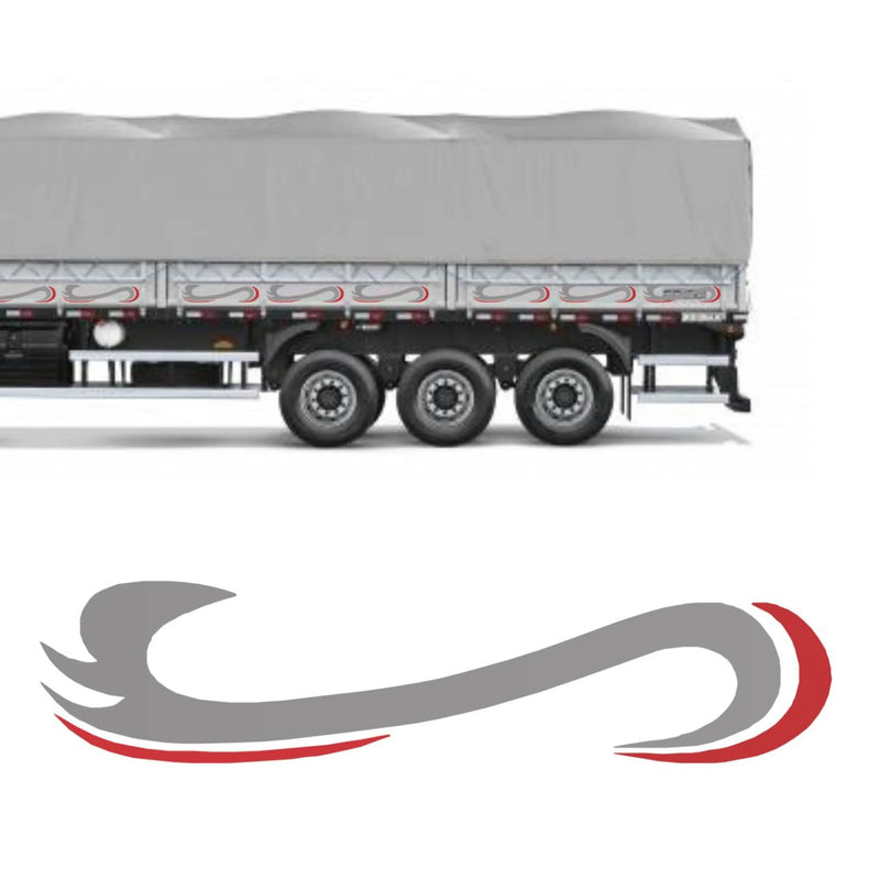 Faixa Adesiva Carreta Scania 2002 Rei da Estrada 27 Peças