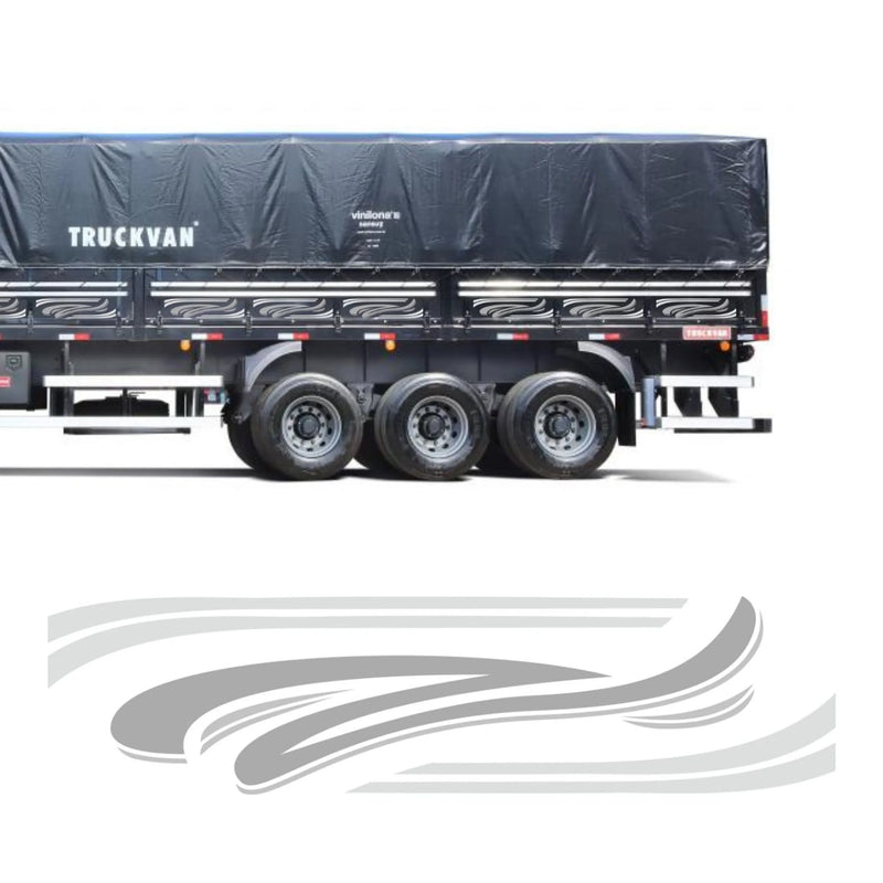 Faixa Adesiva Scania 2007 Silver Line - 27 Peças