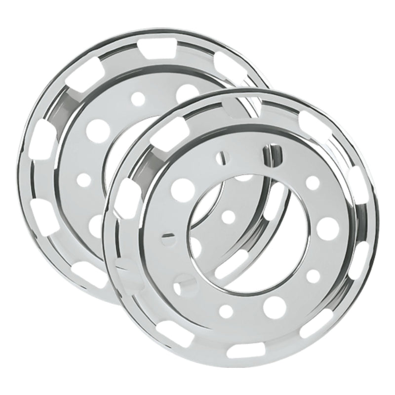 Calota Americana Dianteira Aro 22.5 Inox Modelo Seed - Par