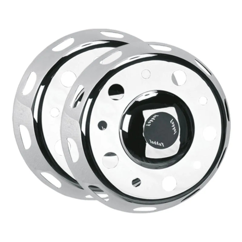 Calota Americana Dianteira Inox Sem Câmara Aro 22,5 - Par