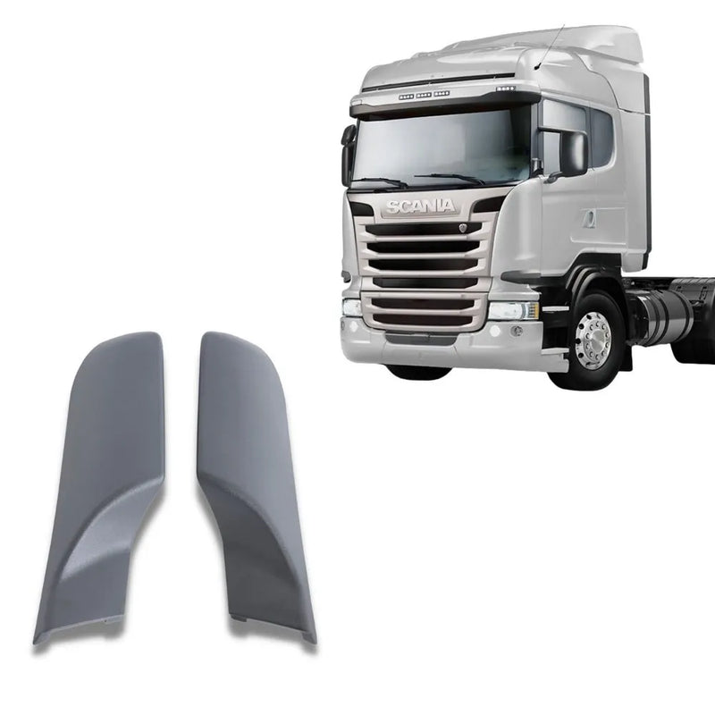 Capa Dobradiça Porta Scania Série 5 6 Dir/Esq Cinza