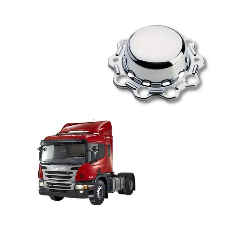 Tampa do Cubo Cromada Scania - Plástico ABS Resistente