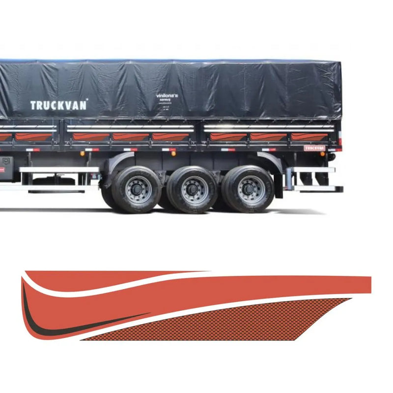 Faixa Adesiva Carreta Scania 2003 Kit 27 Peças