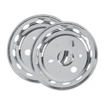 Calota Dianteira Inox Gold Aro 17,5 Mercedes Ford Iveco - Par