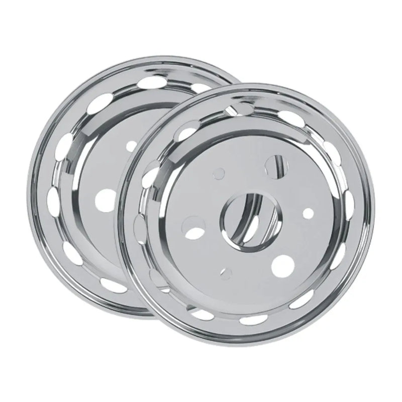 Calota Dianteira Inox Gold Aro 17,5 Mercedes Ford Iveco - Par