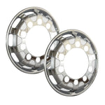 Calota Dianteira Race Truck Cromada Aro 22,5 - Par