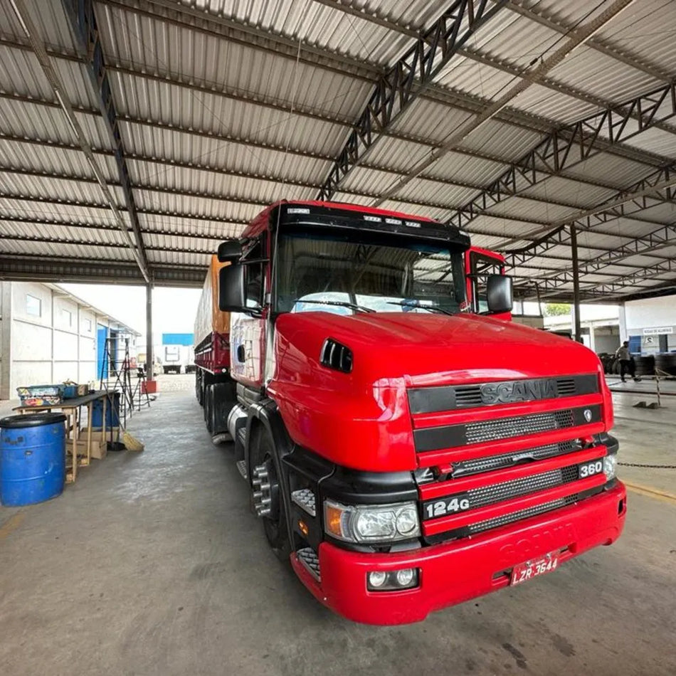 Capa Para-choque Scania T R 114 124 Fibra c/ Suportes