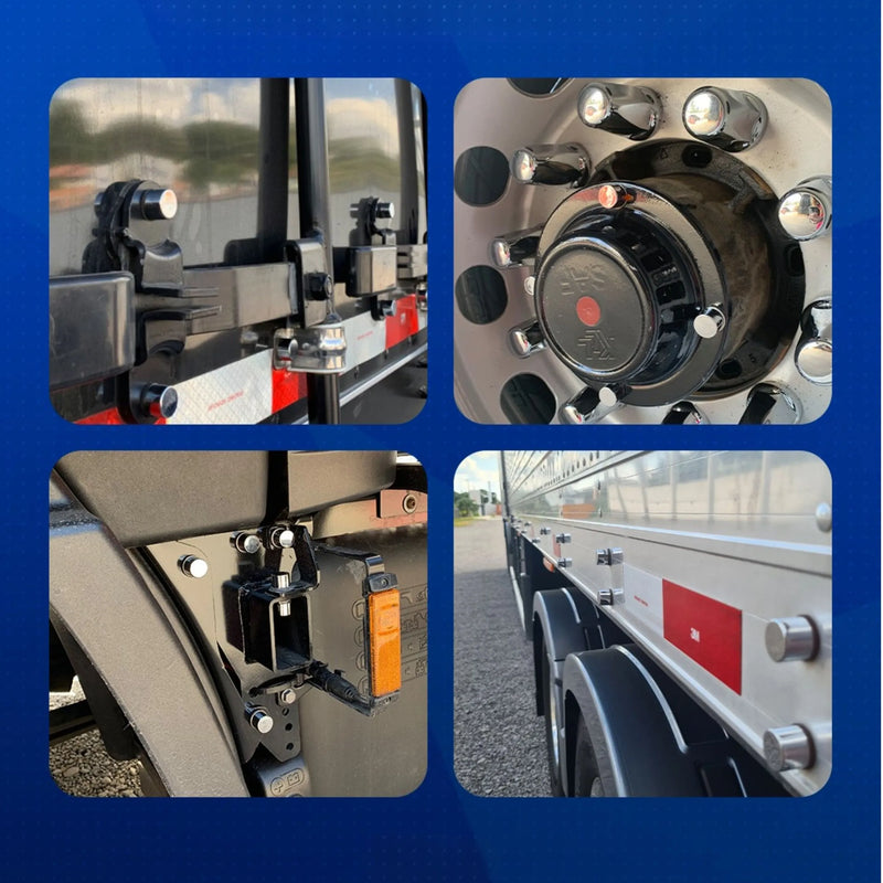 Capa de Porca Lisa Mini Cromada 12-15mm Kit 10 Unidades