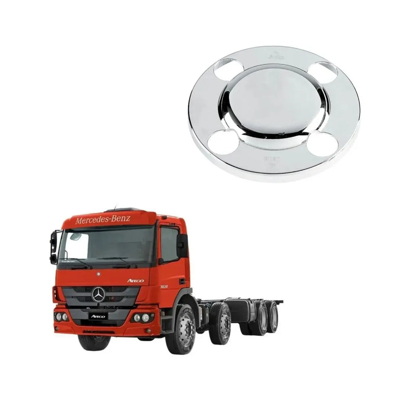 Tampa Cubo Truque Mercedes-Benz Original ABS Cromado