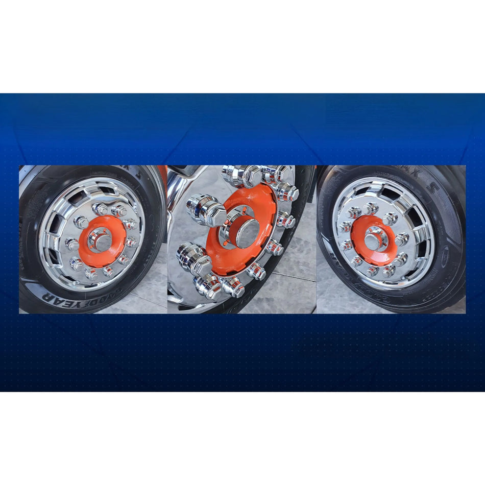 Capa de Porca Roda Alemã 32/33mm Cromada - 10 Unidades