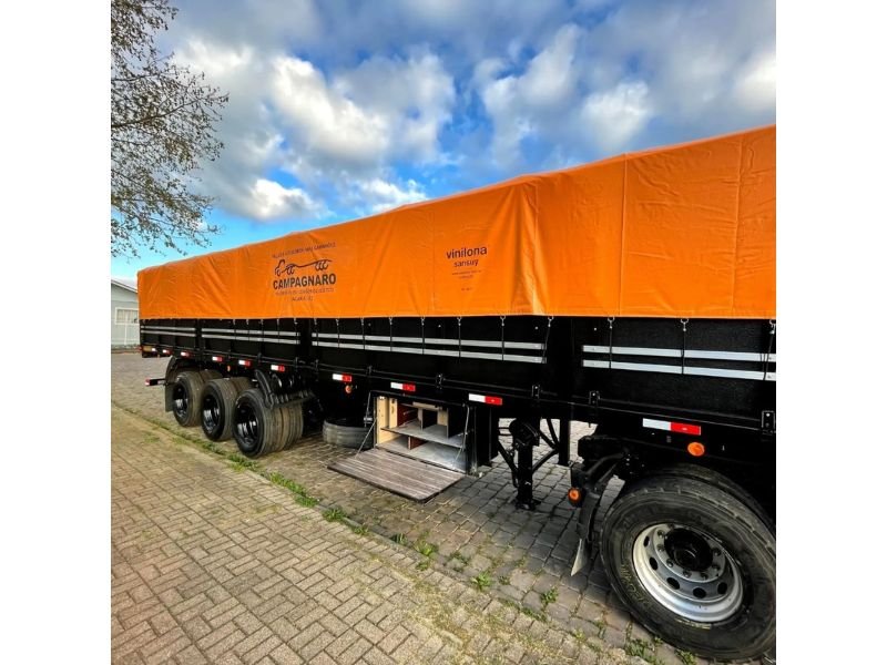 Lona Vinil Vinilona 14,7x4,7m Laranja Carreta