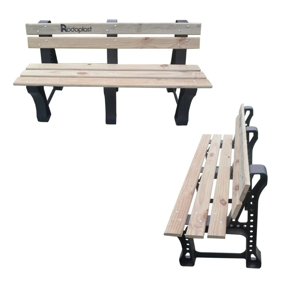 Banco Madeira 3 Lugares Rodoplast - Para Caminhão