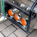 Conjunto 3 Foguinhos Cromado LED Amarelo Caminhão