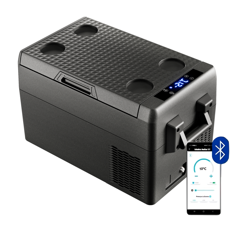 Geladeira Caminhão 26L 12v 24v Bluetooth App
