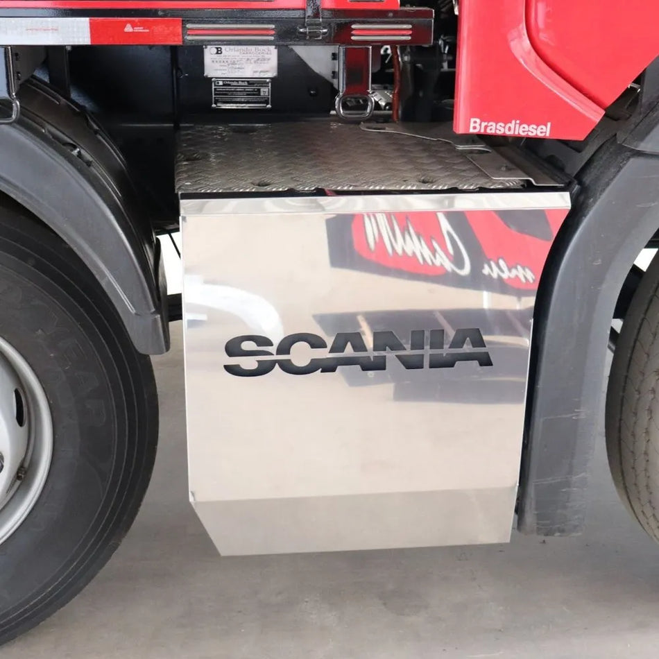 Tampa Catalisador Scania NTG Inox com Escrita Scania Amil