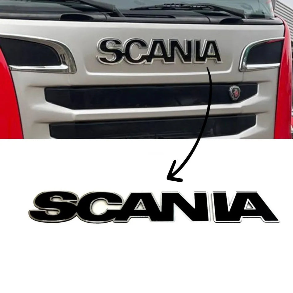 Emblema Plástico Scania Série 4 5 6 7 Com Adesivo