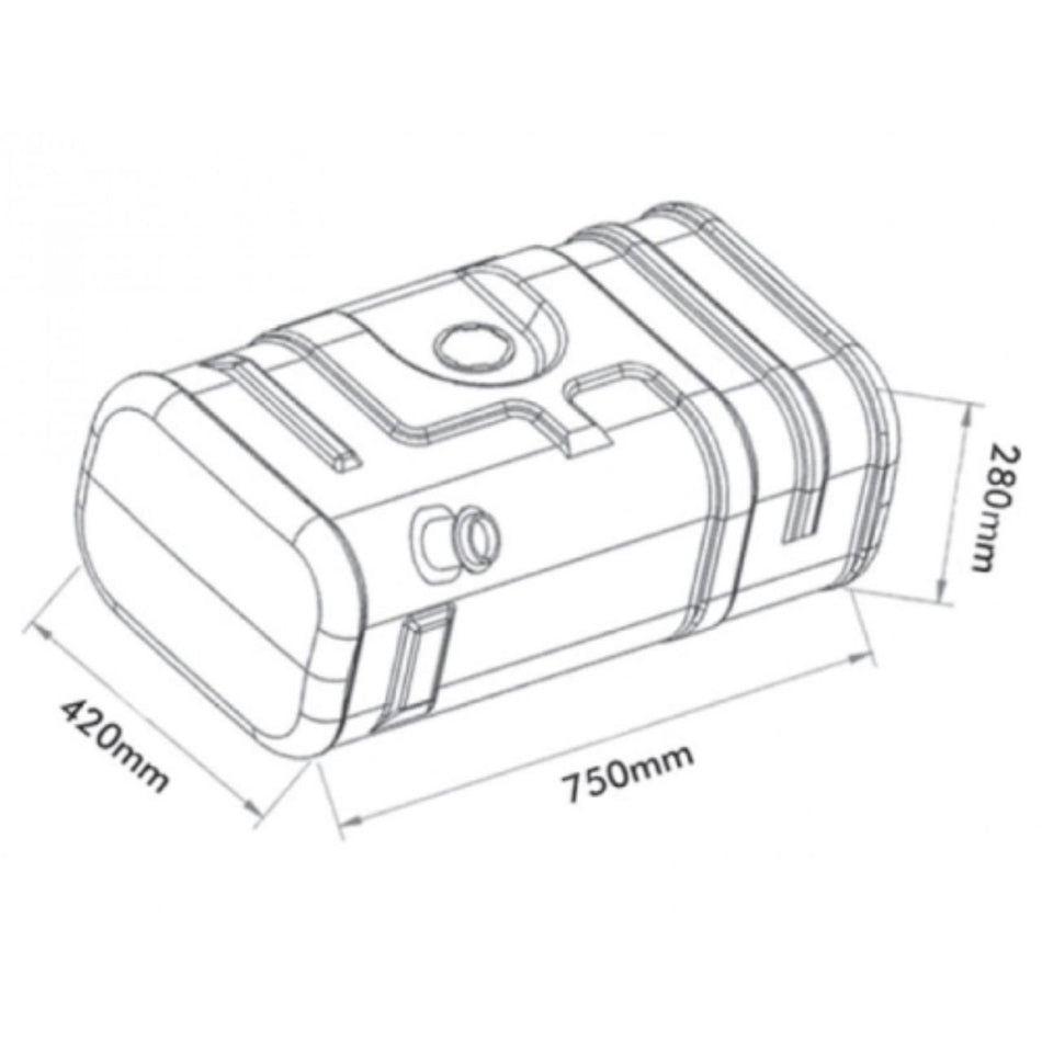 Kit Tanque Plástico 70L Iveco Daily com Tampa e Antifurto