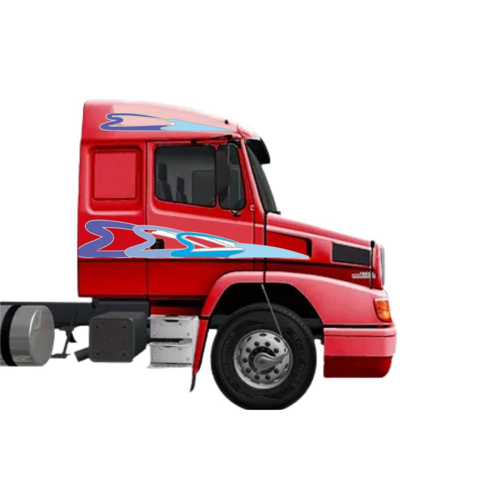 Faixa Lateral Adesivo Mercedes-Benz 1938 Azul Original