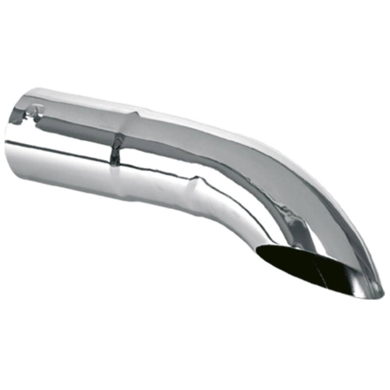 Ponteira Cromada Longa Curva Escapamento Caminhão