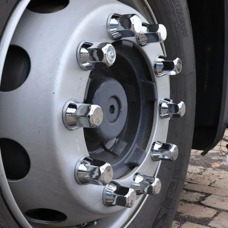 Capa Porca Lisa Cromada 24/27/30/32/33mm Kit 10un Caminhão