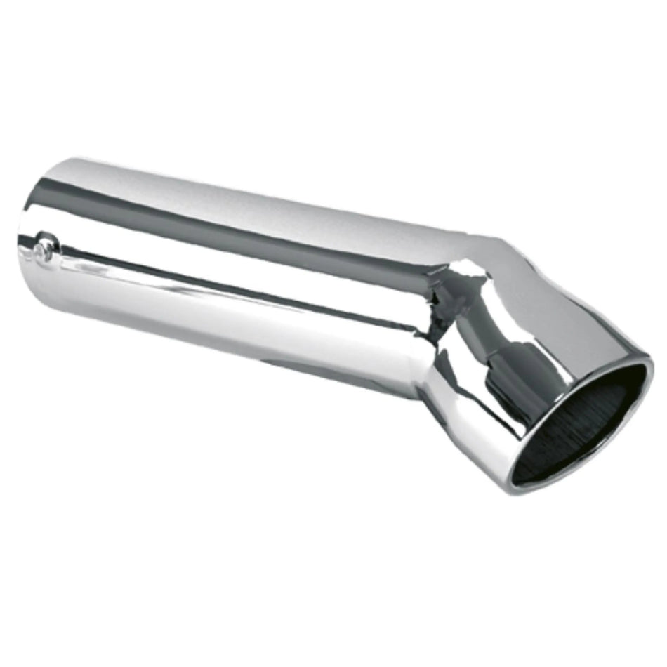 Ponteira Cromada Curva Longa Oblonga 4" Escapamento Caminhão