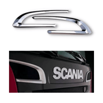 Par Acabamento Entrada Ar Scania P Série 5 Cromado