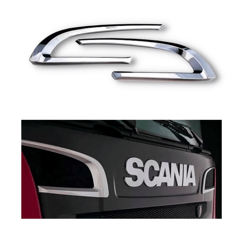 Par Acabamento Entrada Ar Scania P Série 5 Cromado