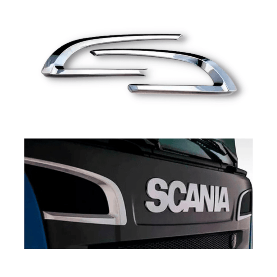 Par Acabamento Cromado Entrada Ar Scania G R Série 5 Antigo