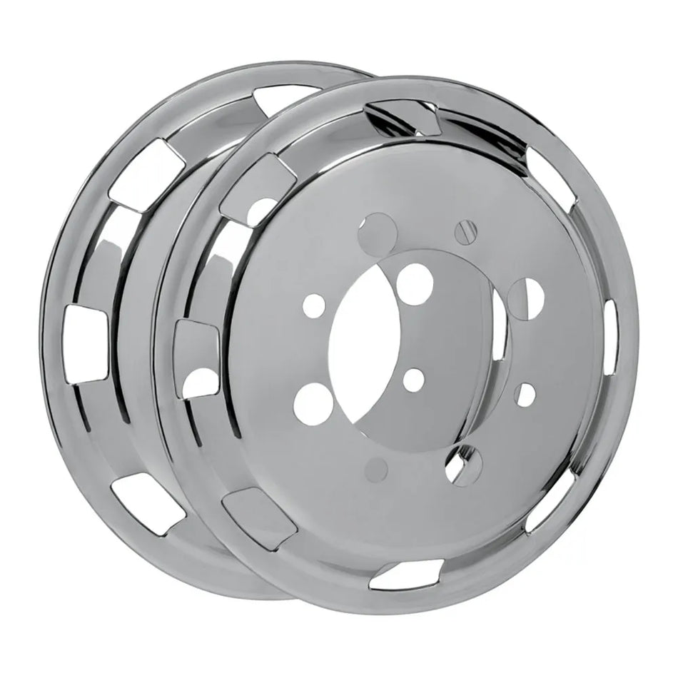 Calota Americana Dianteira Speed Aro 22,5 Inox - Par