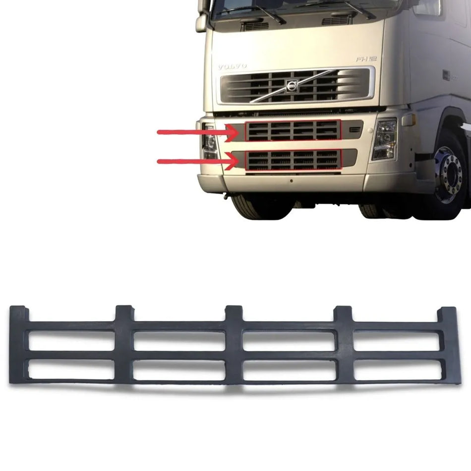 Grade Frontal Inferior Volvo FH 2004 a 2009 Plástico Preto