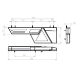 Lanterna Modulus Randon 75 LEDs Pisca Sequencial Pradolux