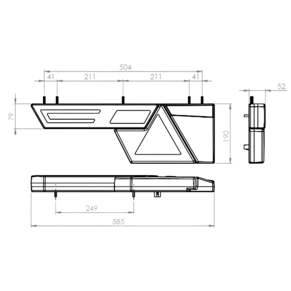 Lanterna Modulus Randon 75 LEDs Pisca Sequencial Pradolux