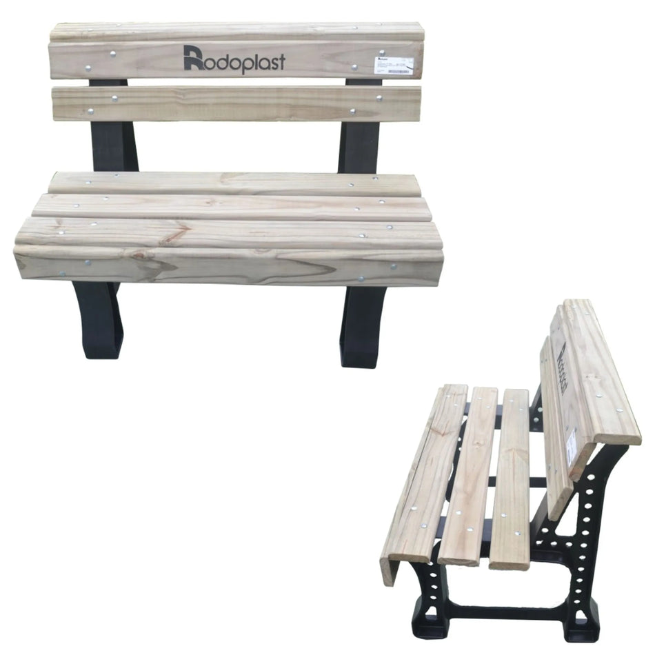 Banco Madeira 2 Lugares Plus Rodoplast p/ Caminhão