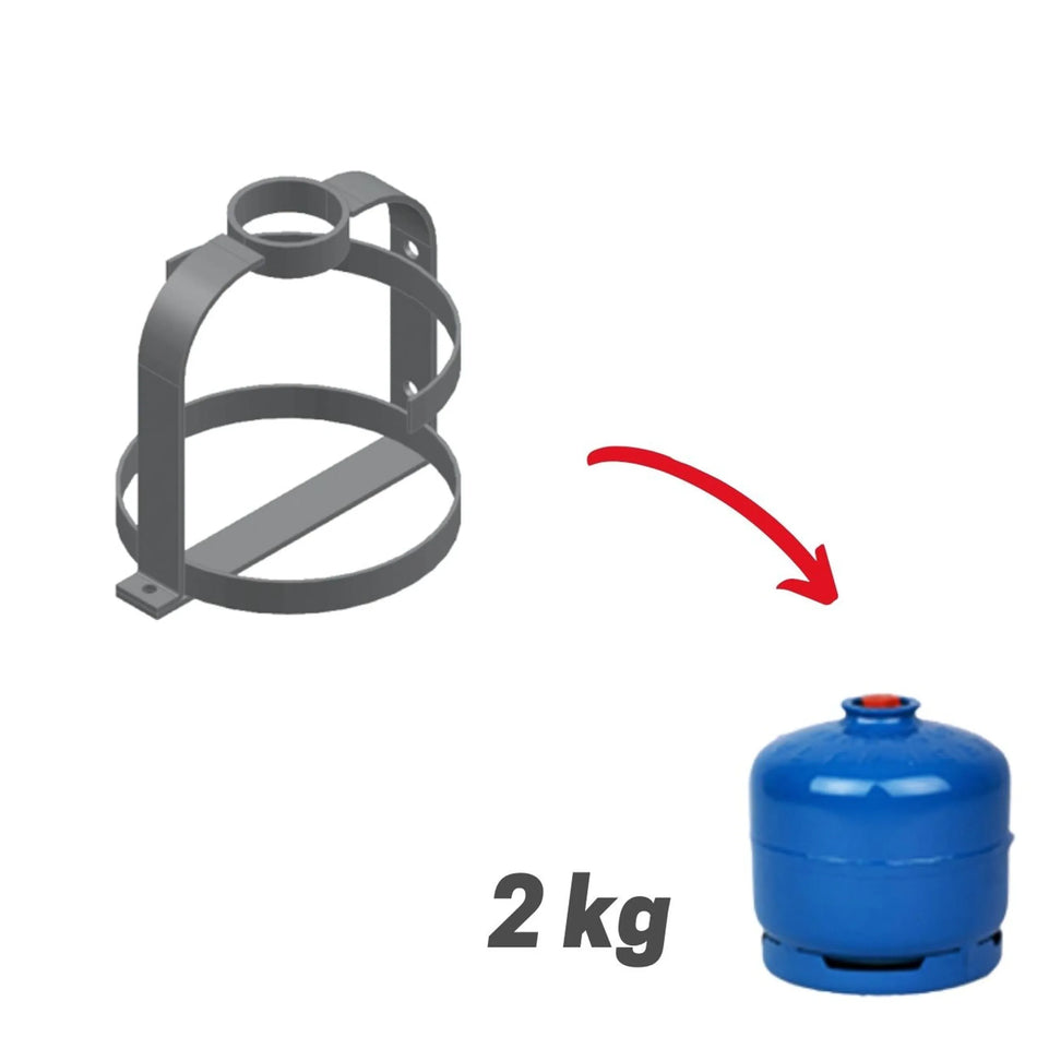 Suporte Bujão Gás 2kg Caminhão - Fixação Segura