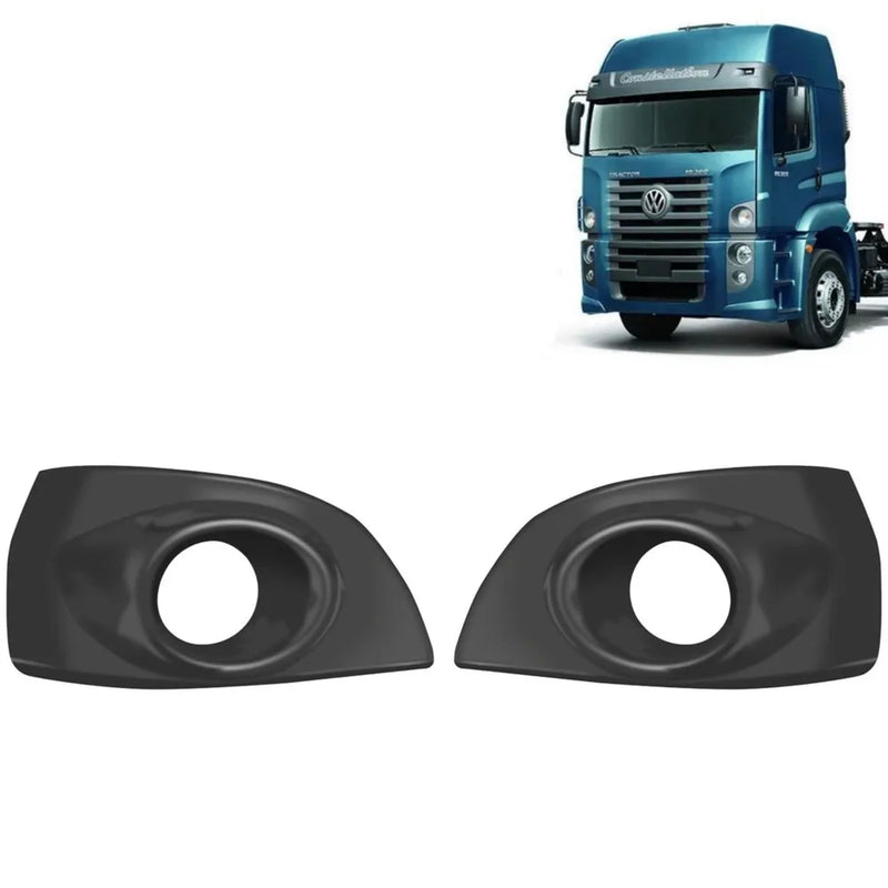 Aplique Farol Auxiliar VW Constellation 2D Preto Fosco