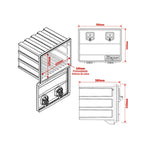 Caixa de Ferramenta Injetada 156L - 2 Fechaduras Caminhão