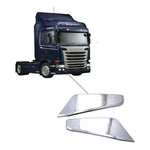 Acabamento Defletor Coluna Scania Série 5 Cromado Par