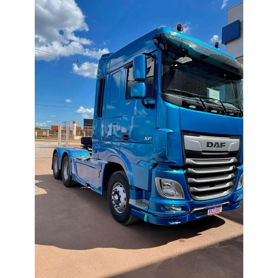 Spoiler DAF XF 2021 Dianteiro Plástico Azul Fibroplast