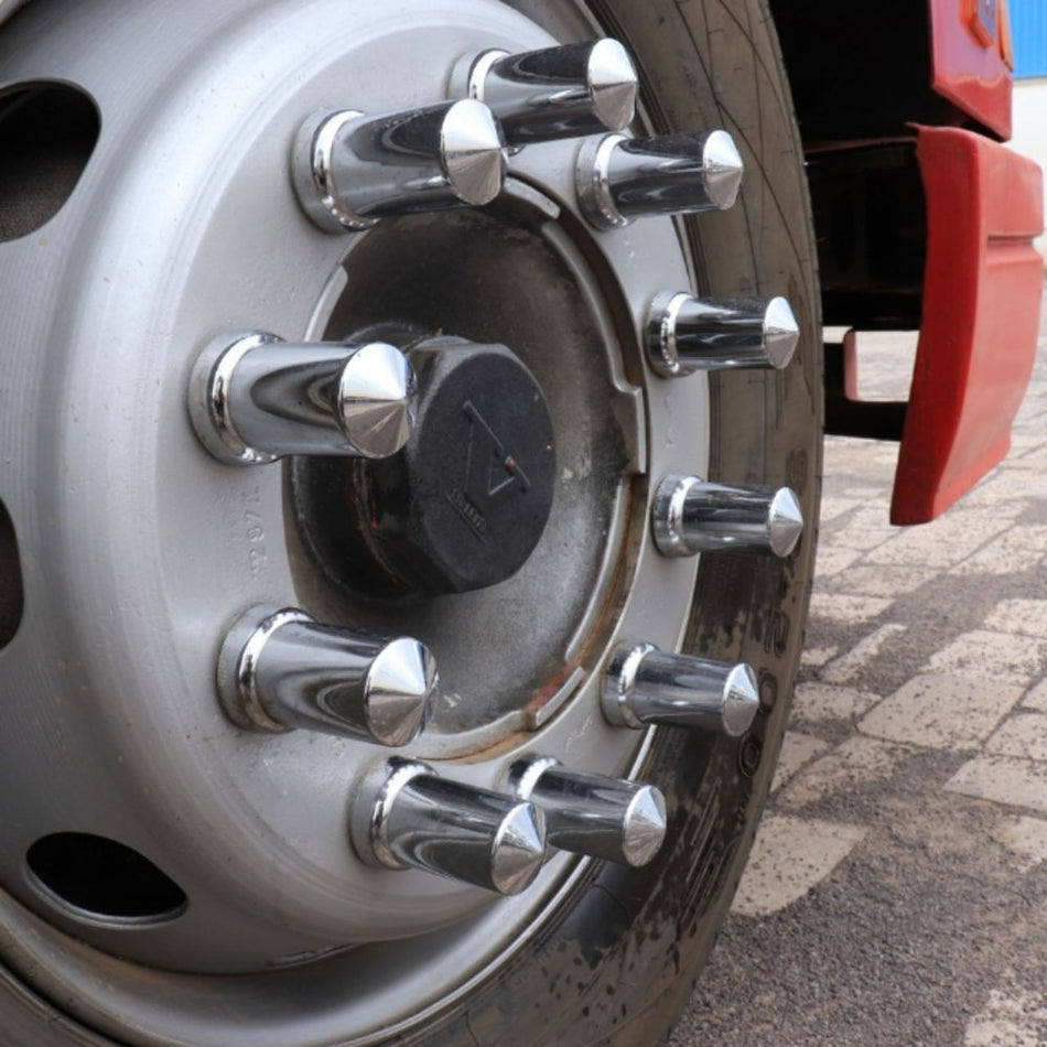 Capa de Porca Roda Mexicana Cromada 27/32/33mm - 10 Un