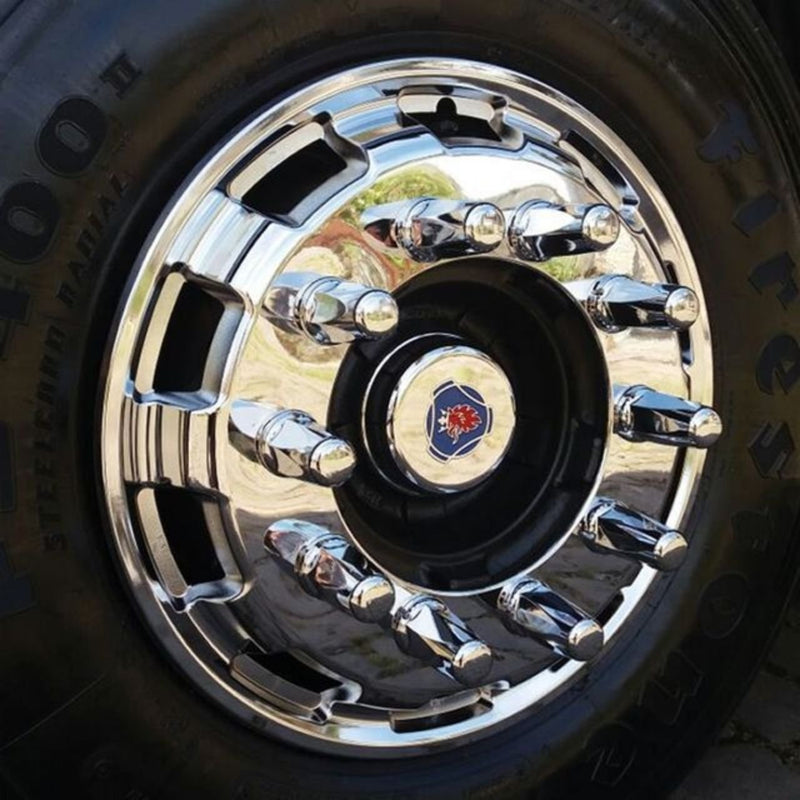 Calota Dianteira Speed Truck Plástico Cromado Aro 22,5 - Par