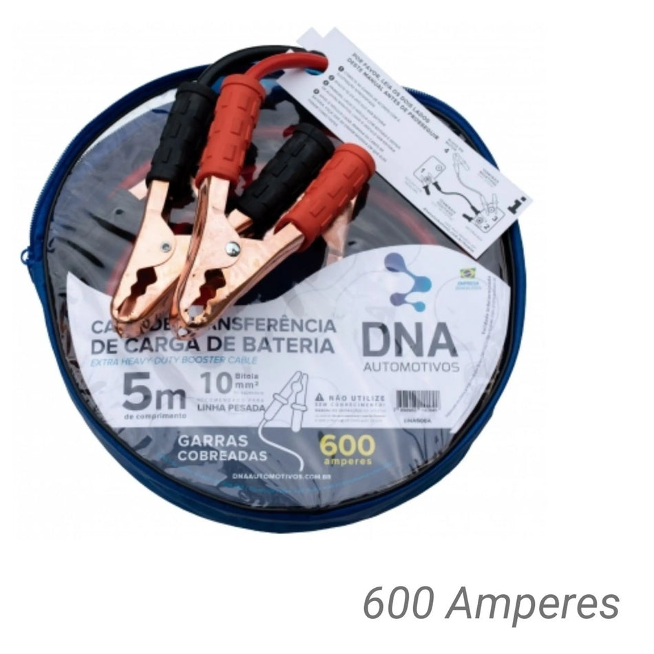 Cabo Chupeta 600A 5m Transferência Bateria Caminhão