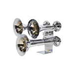 Buzina de Trem 4 Cornetas Cromadas 12/24V Caminhão