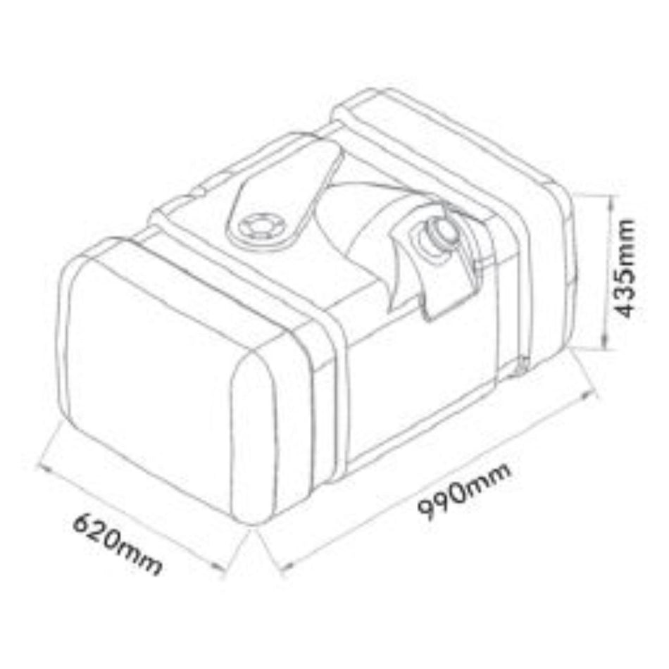 Kit Tanque Plástico Mercedes 1620 210L até 2002 Completo